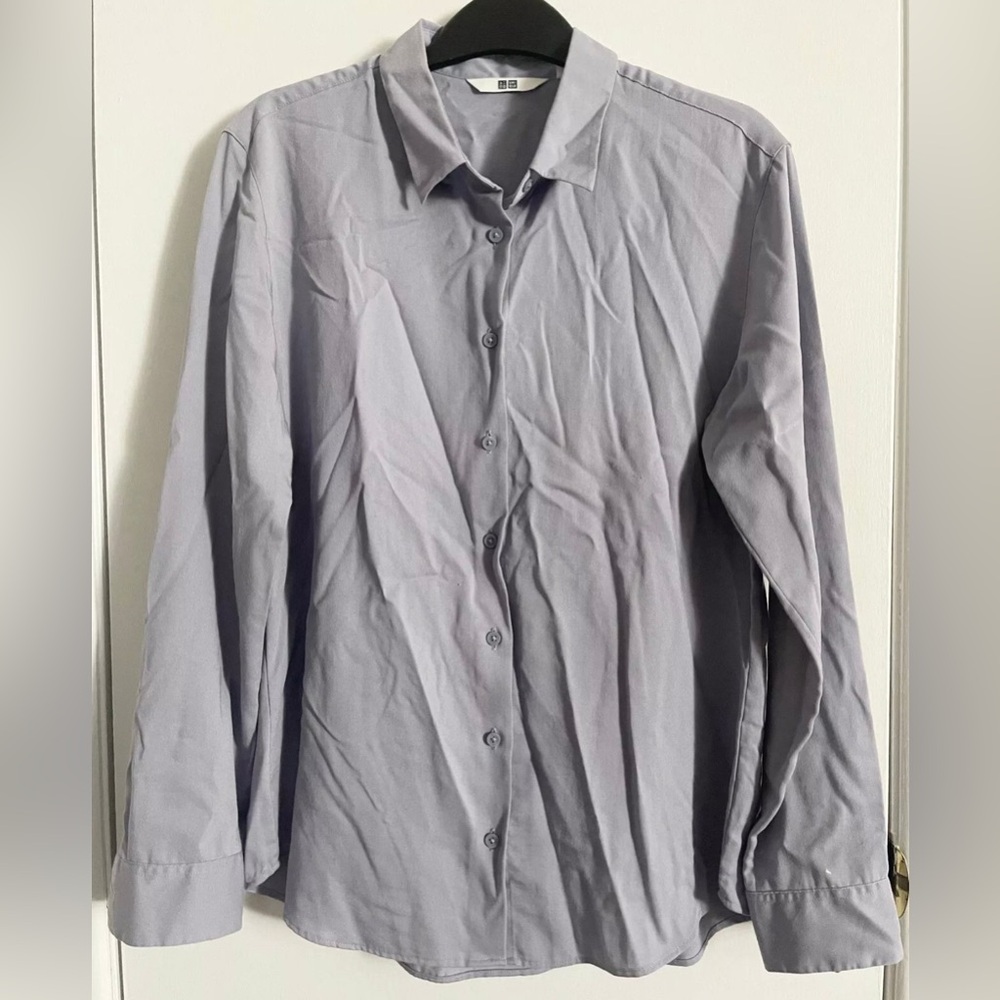 Uniqlo Rayon Long-Sleeve Blouse Small